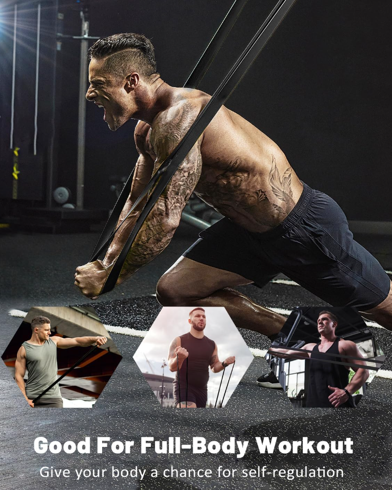 Yoga Fitness At Home - Fitness Strength Training Latex Resistance Strap