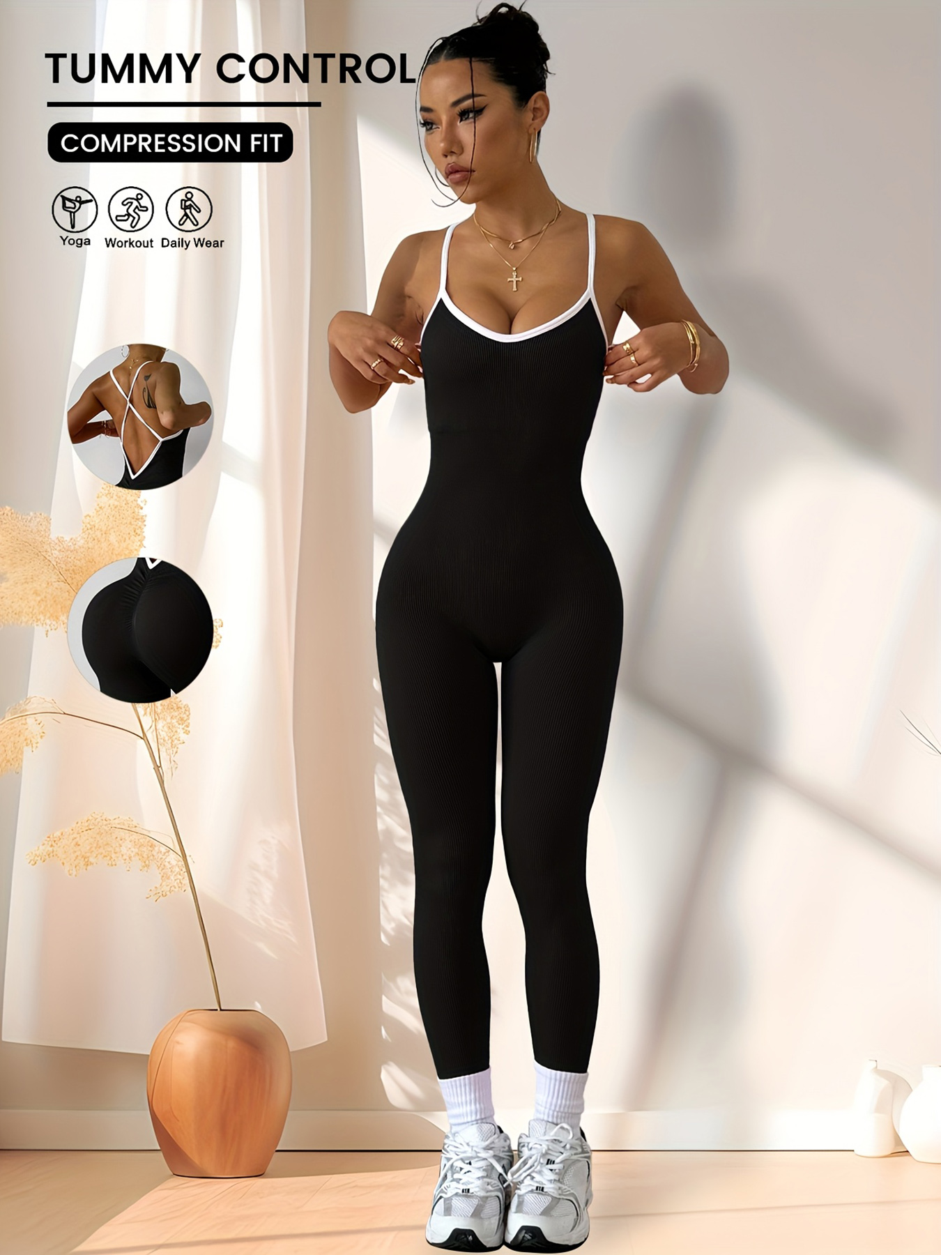 Yoga Fitness Jumpsuit - CZGUKE Girls Pink Sports Jumpsuit Running