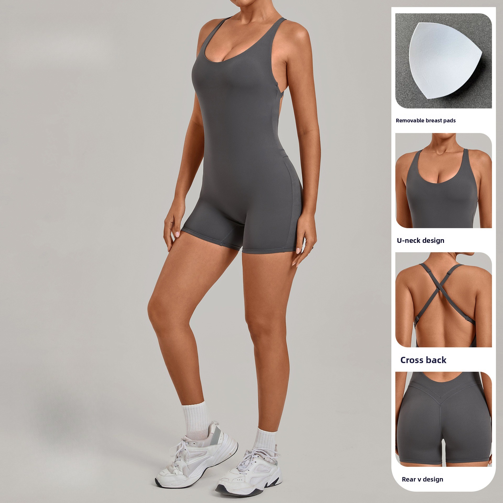 Backless Gym Bodysuits Set Sho – обзор и цена Yoga Overall Fitness