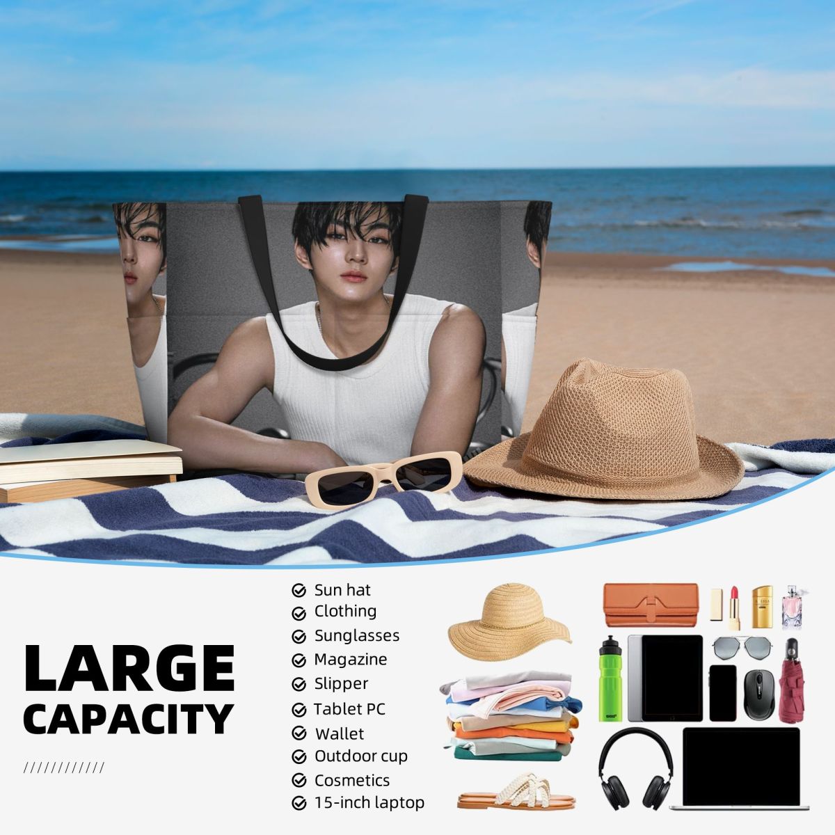 Jungwon En Kpop Beach Tote Bag – обзор и цена Yoga En Fitness