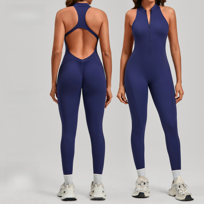 Spring Summer One-piece Zipper – обзор и цена Yoga Fitness Jumpsuit