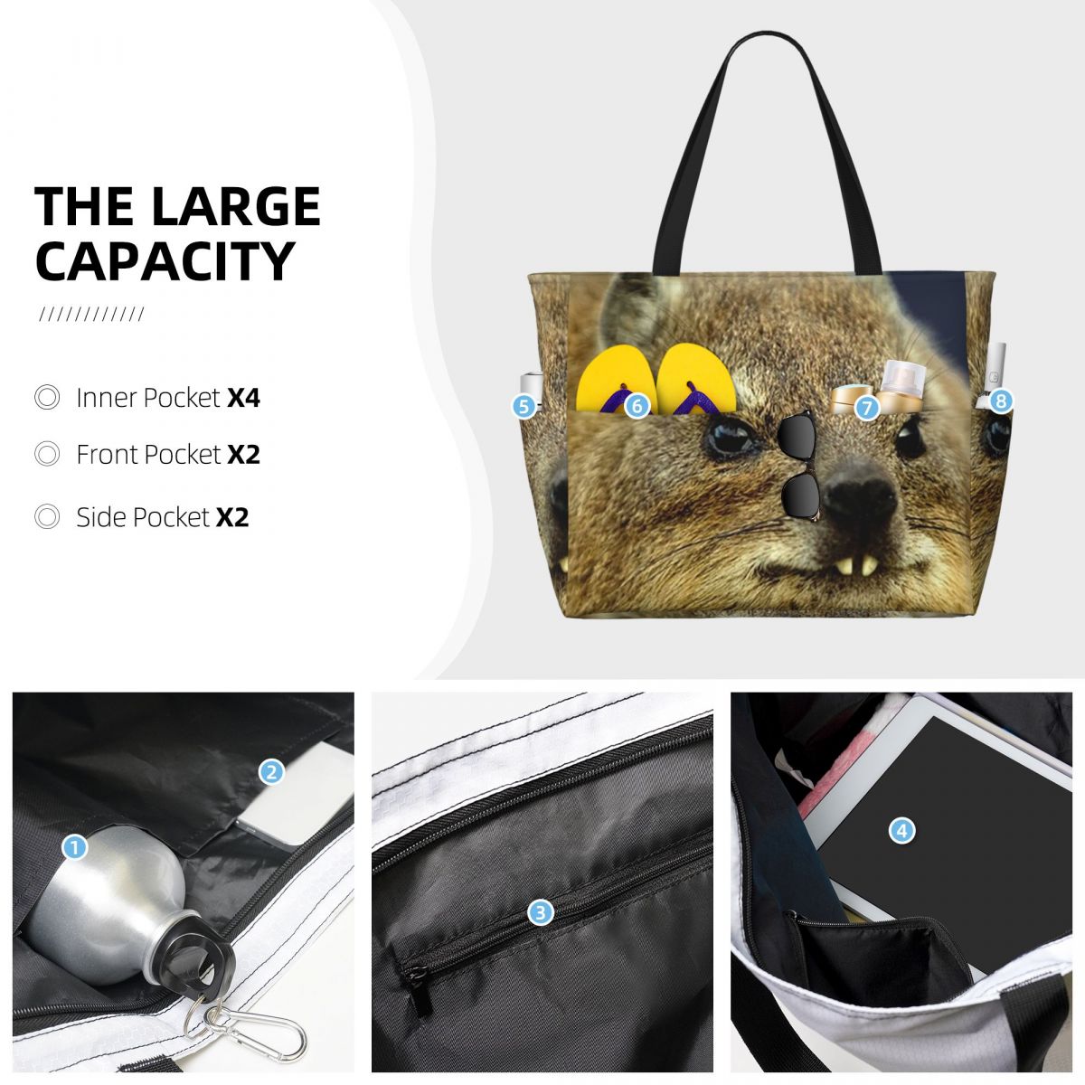 Rock Hyrax Photo Beach Tote Ba – обзор и цена Yoga Fitness Gym Photos
