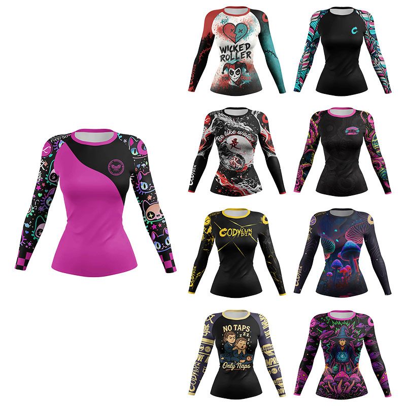 Women MMA Compression Sport T- – обзор и цена Yoga Fitness Jiu Jitsu