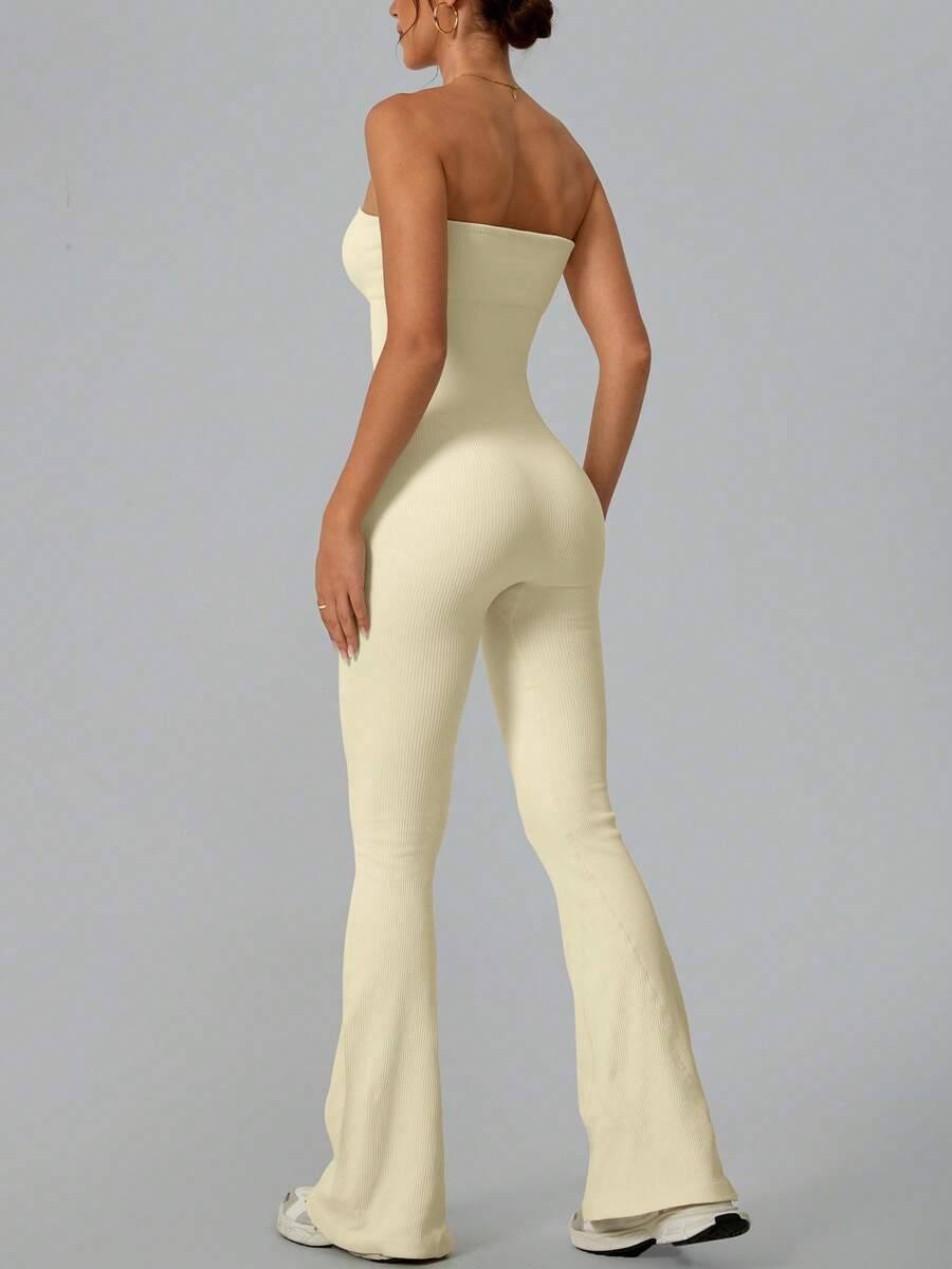 Solid Color Seamless Tube Top  – обзор и цена Yoga Fitness Jumpsuit