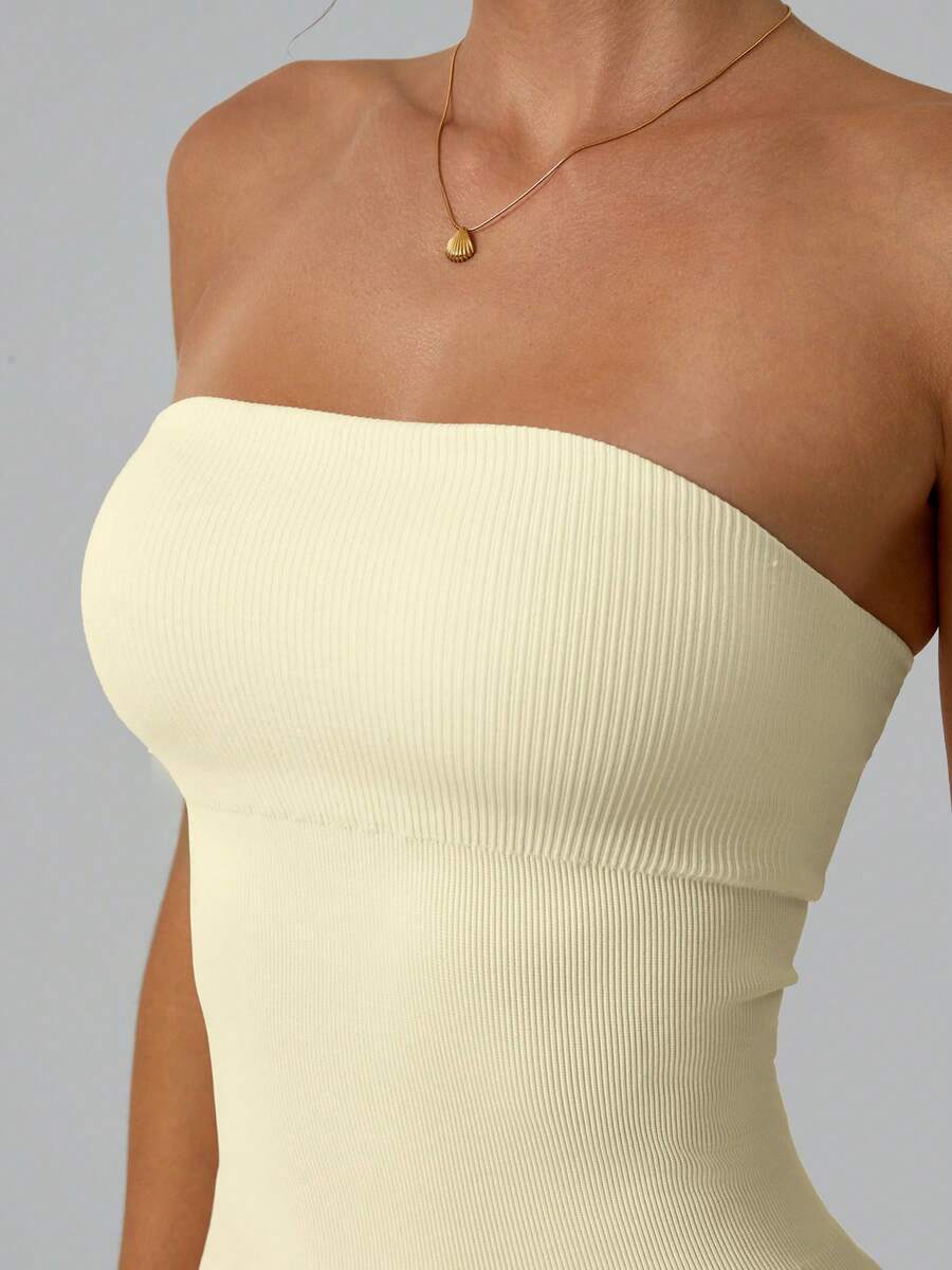 Solid Color Seamless Tube Top  – обзор и цена Yoga Fitness Jumpsuit