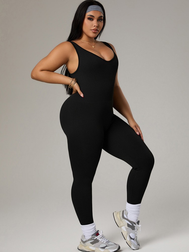Plus Size Women's Tracksuit Gy – обзор и цена Yoga Fitness Jumpsuit