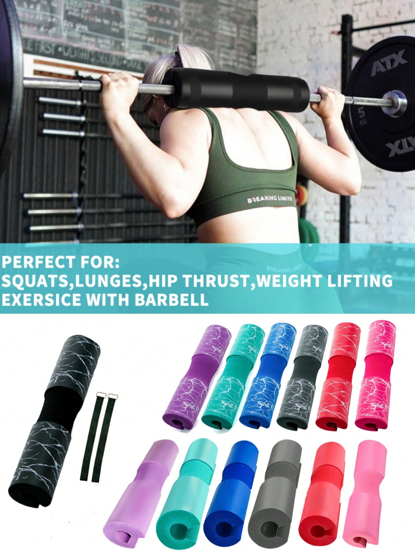 Foam Sponge Barbell Squat Pad  – обзор и цена Hip Thrust Pad