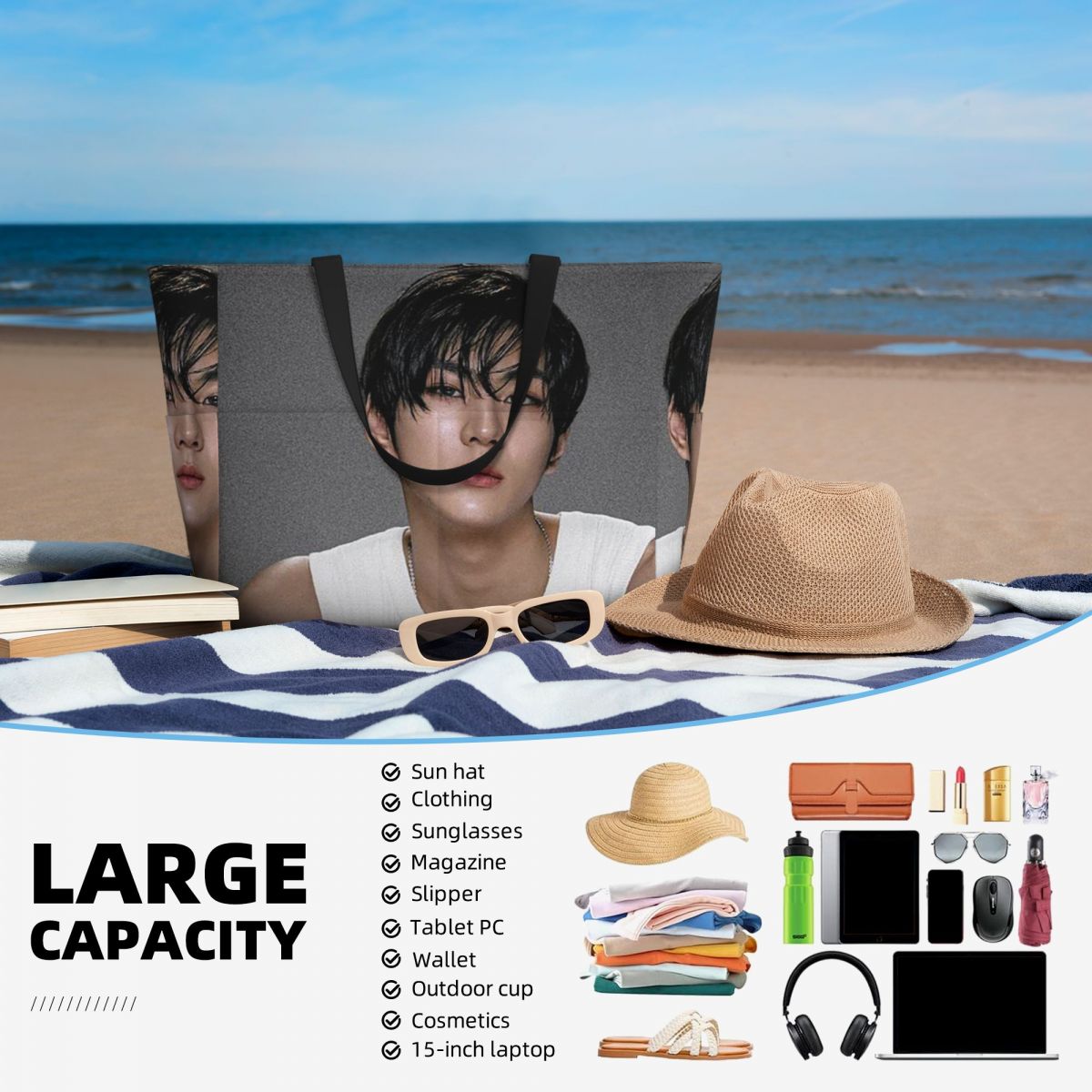 Jungwon En Kpop Beach Tote Bag – обзор и цена Yoga En Fitness