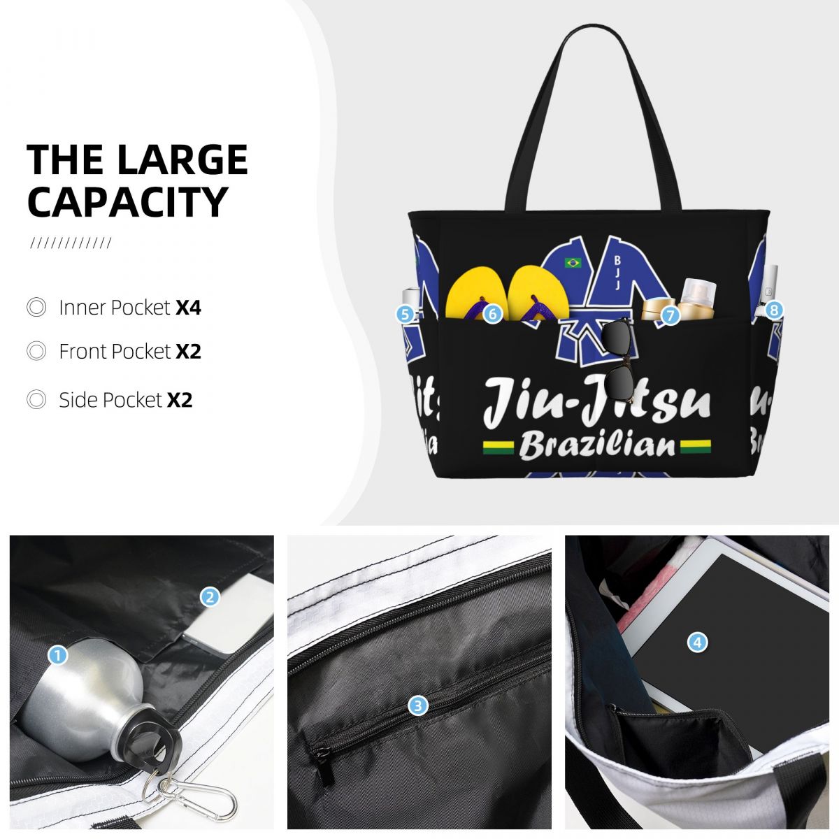 Jiu-Jitsu Beach Tote Bag Sport – обзор и цена Yoga Fitness Jiu Jitsu