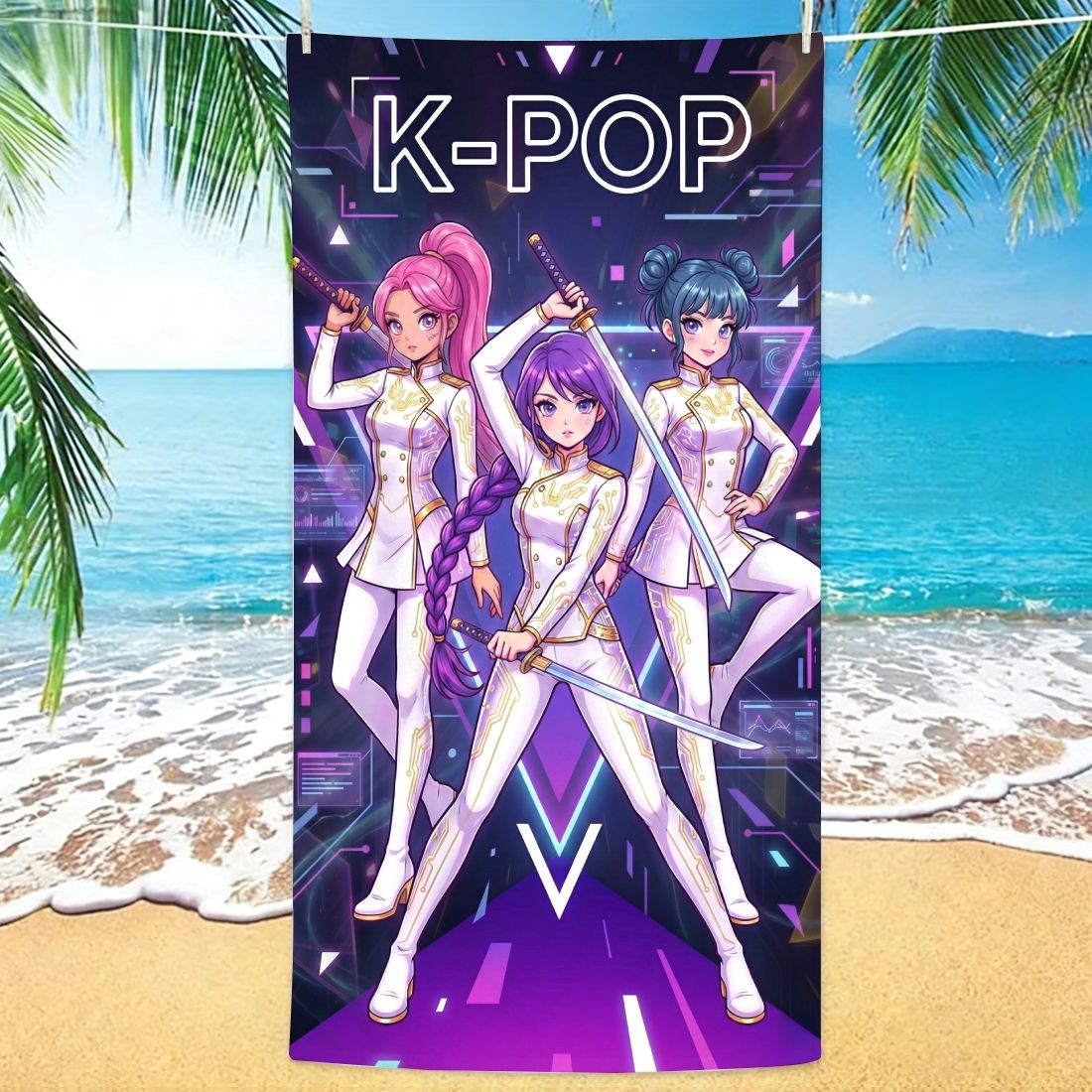 K-POP Style Beach Towel Girl G – обзор и цена Yoga Fitness Gifts