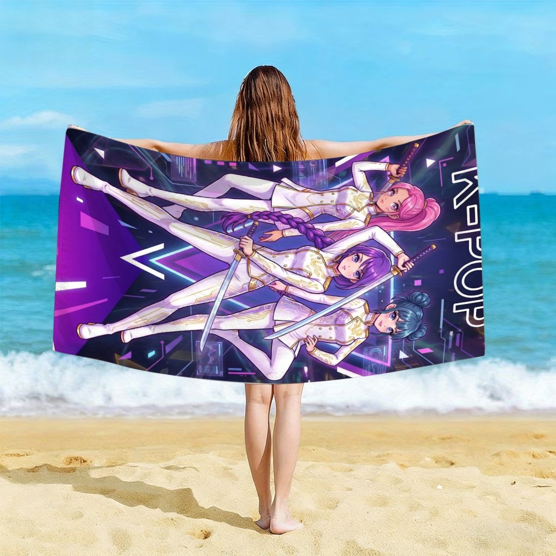 K-POP Style Beach Towel Girl G – обзор и цена Yoga Fitness Gifts