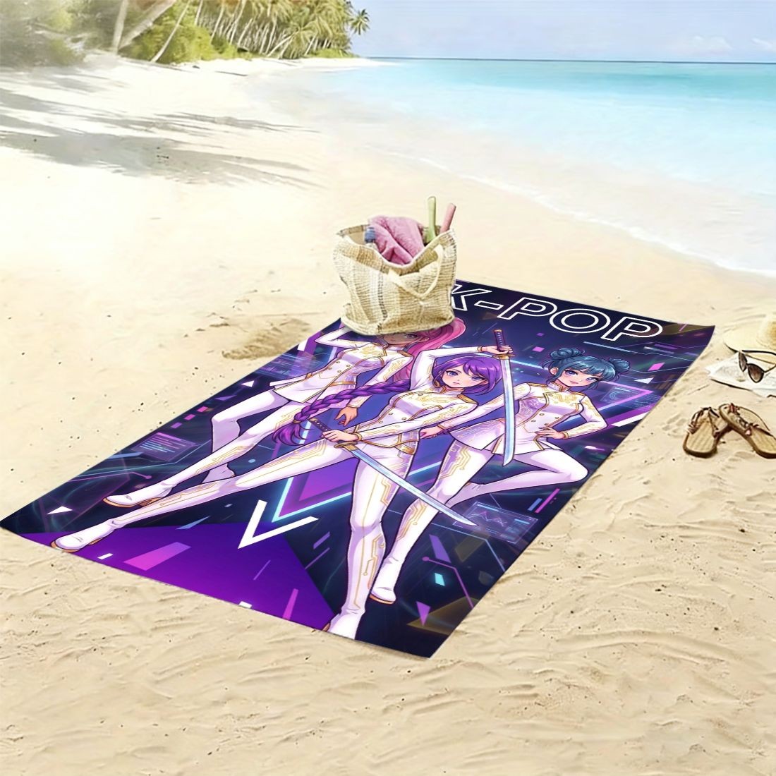 K-POP Style Beach Towel Girl G – обзор и цена Yoga Fitness Gifts
